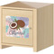 Coconut and Leaves Square Wall Decal on Wooden Cabinet