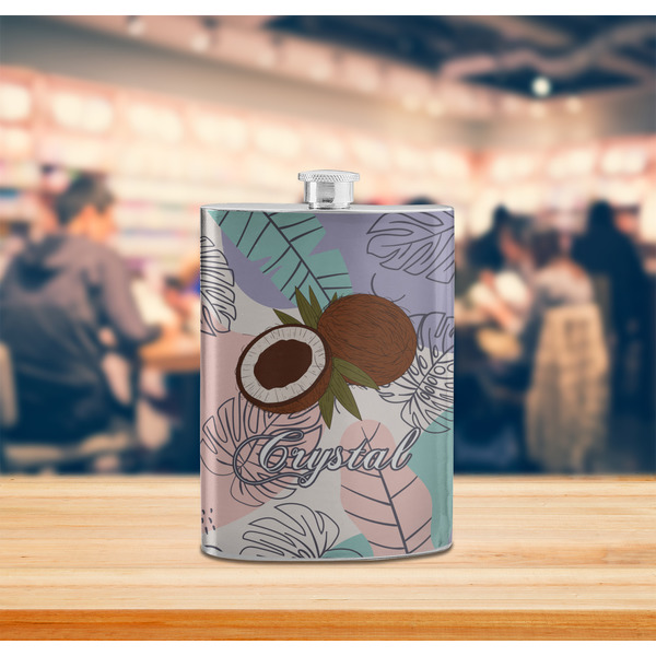 Coconut and Leaves Stainless Steel Flask - LIFESTYLE 2