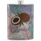 Coconut and Leaves Stainless Steel Flask w/ Name or Text