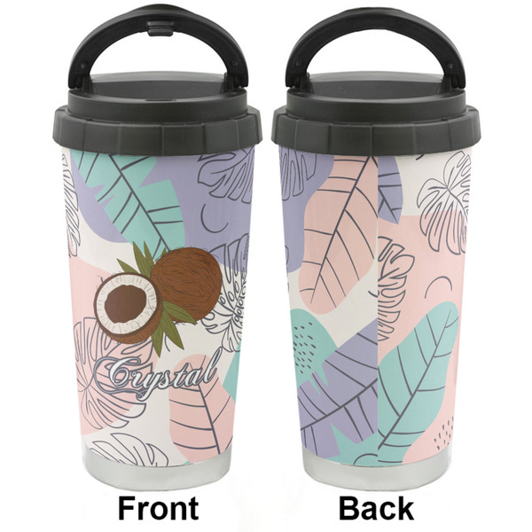 Coconut and Leaves Stainless Steel Travel Cup - Apvl