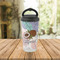 Coconut and Leaves Stainless Steel Travel Cup Lifestyle
