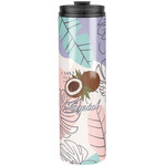 Coconut and Leaves Stainless Steel Skinny Tumbler - 20 oz (Personalized)