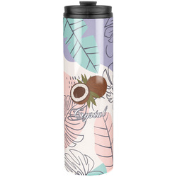 Coconut and Leaves Stainless Steel Skinny Tumbler - 20 oz (Personalized)