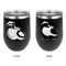 Coconut and Leaves Stainless Wine Tumblers - Black - Double Sided - Approval