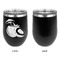 Coconut and Leaves Stainless Wine Tumblers - Black - Single Sided - Approval