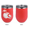 Coconut and Leaves Stainless Wine Tumblers - Coral - Single Sided - Approval