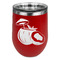 Coconut and Leaves Stainless Wine Tumblers - Red - Single Sided - Front