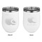 Coconut and Leaves Stainless Wine Tumblers - White - Double Sided - Approval