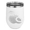 Coconut and Leaves Stainless Wine Tumblers - White - Single Sided - Front