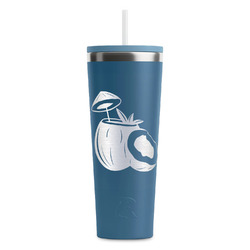 Coconut and Leaves RTIC Everyday Tumbler with Straw - 28oz