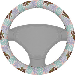 Coconut and Leaves Steering Wheel Cover (Personalized)