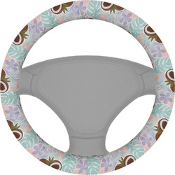 Coconut and Leaves Steering Wheel Cover