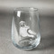 Coconut and Leaves Stemless Wine Glass - Front/Approval