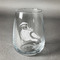 Coconut and Leaves Stemless Wine Glass - Engraved