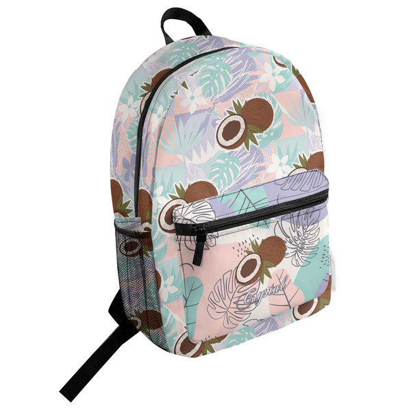 Custom Coconut and Leaves Student Backpack (Personalized)