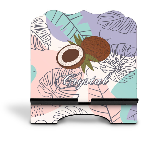 Coconut and Leaves Stylized Tablet Stand - Front without iPad