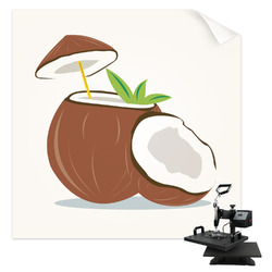 Coconut and Leaves Sublimation Transfer - Shirt Back / Men