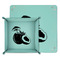 Coconut and Leaves Teal Faux Leather Valet Trays - PARENT MAIN