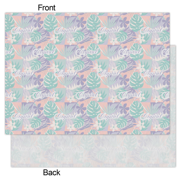 Coconut and Leaves Tissue Paper - Lightweight - Large - Front & Back