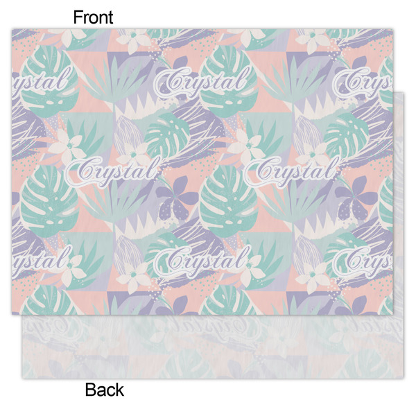 Coconut and Leaves Tissue Paper - Lightweight - Medium - Front & Back