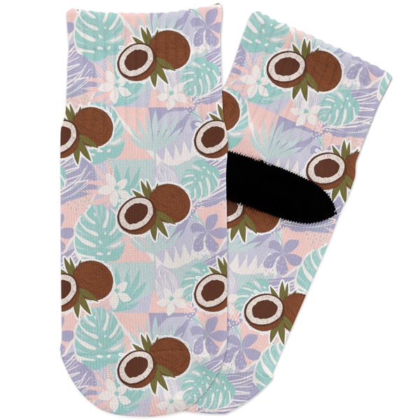 Custom Coconut and Leaves Toddler Ankle Socks