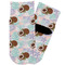 Coconut and Leaves Toddler Ankle Socks - Single Pair - Front and Back