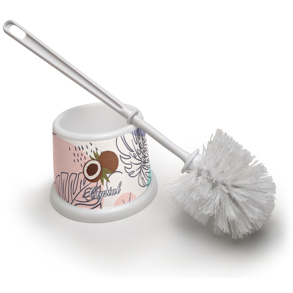 Custom Coconut and Leaves Toilet Brush (Personalized)