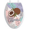 Coconut and Leaves Toilet Seat Decal Elongated