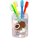 Coconut and Leaves Toothbrush Holder (Personalized)
