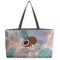 Coconut and Leaves Beach Totes Bag - w/ Black Handles (Personalized)
