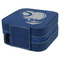 Coconut and Leaves Travel Jewelry Boxes - Leather - Navy Blue - View from Rear