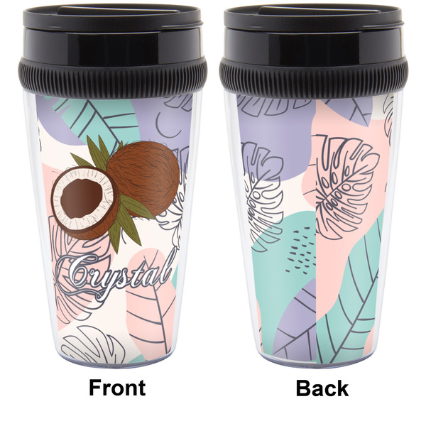 Coconut and Leaves Travel Mug Approval (Personalized)