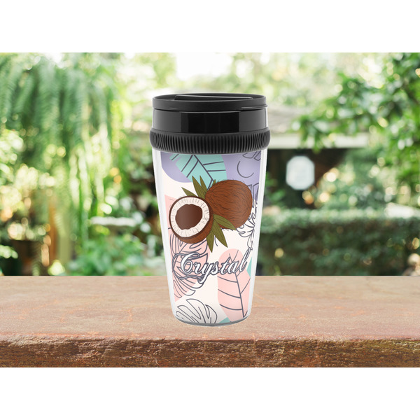 Coconut and Leaves Travel Mug Lifestyle (Personalized)
