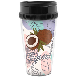 Coconut and Leaves Acrylic Travel Mug without Handle (Personalized)