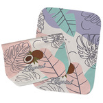 Coconut and Leaves Burp Cloths - Fleece - Set of 2 w/ Name or Text