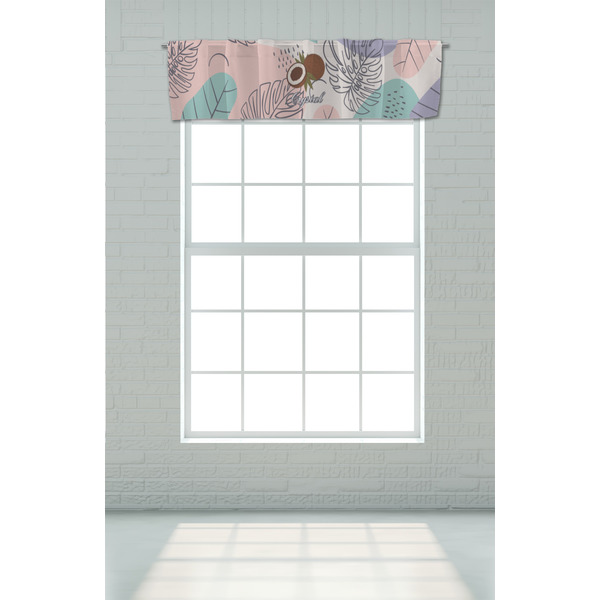 Coconut and Leaves Valance - On window