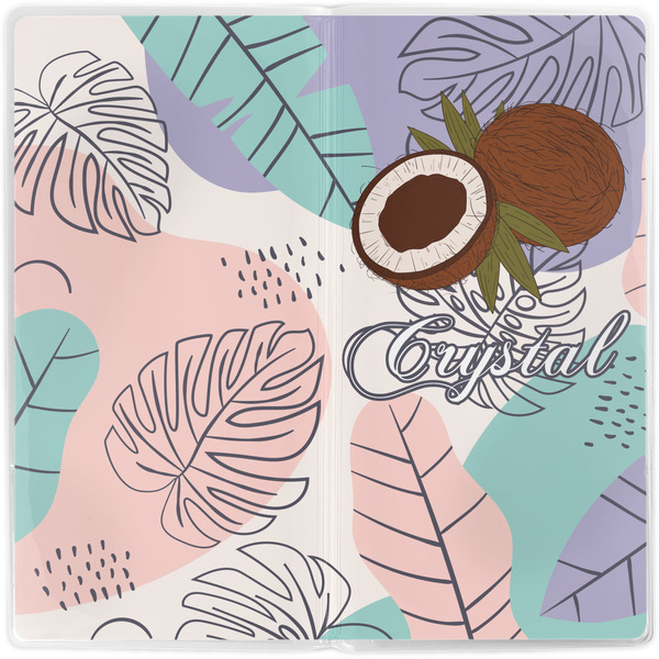 Coconut and Leaves Vinyl Document Wallet - Apvl