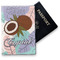 Coconut and Leaves Vinyl Passport Holder - Front