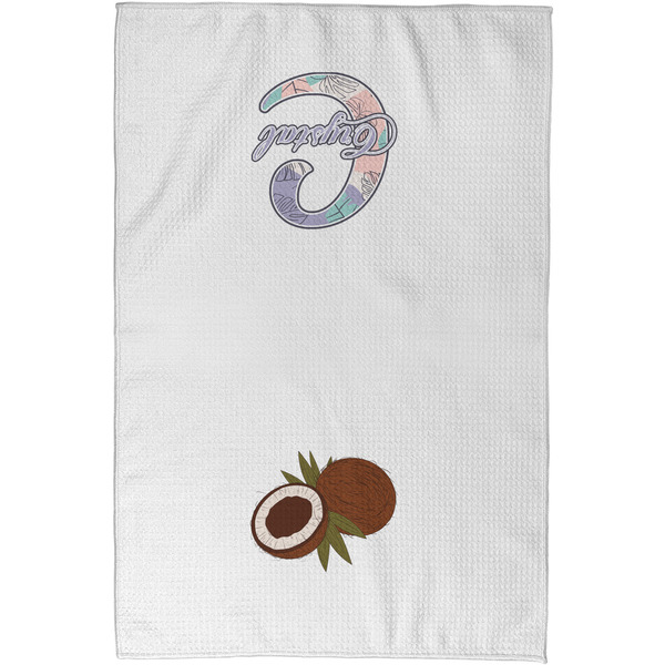Coconut and Leaves Waffle Towel - Partial Print - Approval Image