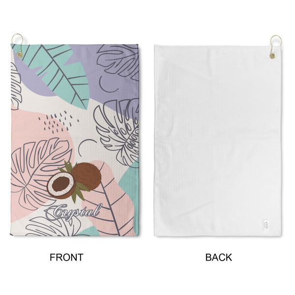 Coconut and Leaves Waffle Weave Golf Towel - Approval