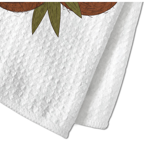 Coconut and Leaves Waffle Weave Towel - Closeup of Material Image