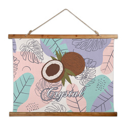 Coconut and Leaves Wall Hanging Tapestry - Wide (Personalized)