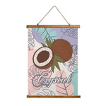 Coconut and Leaves Wall Hanging Tapestry - Tall (Personalized)