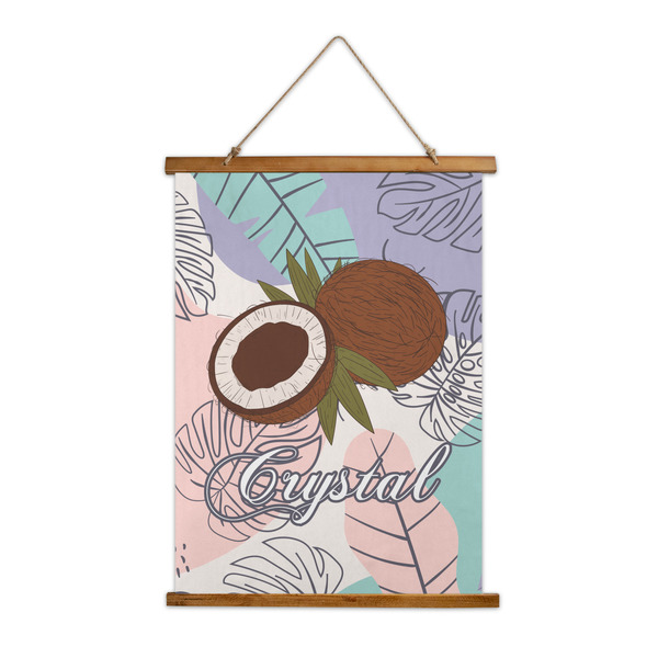 Custom Coconut and Leaves Wall Hanging Tapestry (Personalized)