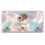 Coconut and Leaves Wall Mounted Coat Rack w/ Name or Text