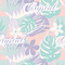 Coconut and Leaves Wallpaper Square