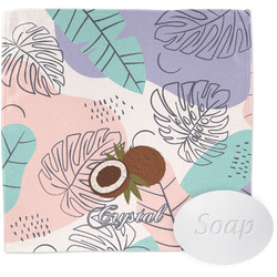 Coconut and Leaves Washcloth w/ Name or Text