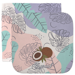 Coconut and Leaves Facecloth / Wash Cloth (Personalized)