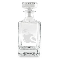 Coconut and Leaves Whiskey Decanter - 26 oz Square (Personalized)