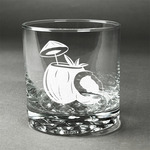 Coconut and Leaves Whiskey Glass - Engraved
